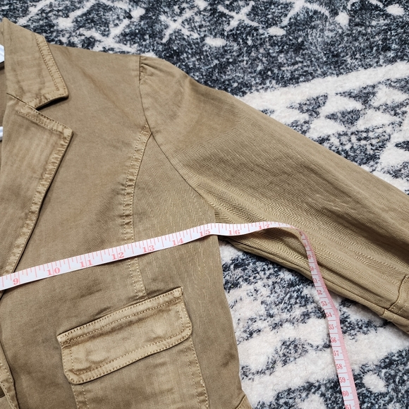 Vintage Womens Forever 21 Brown Jean Jacket with Ruffle Bottom Size Small - Picture 5 of 7